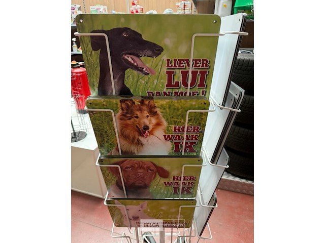 Rek met grappige waakborden "hier waak ik" (±40x) - afbeelding 4 van  4