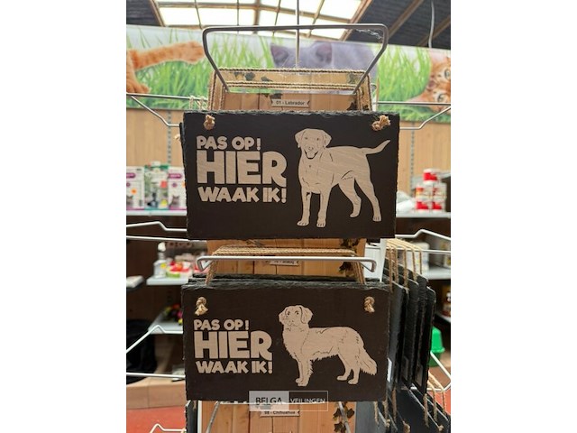 Rek met waakborden in leisteen "hier waak ik" (±75x) - afbeelding 4 van  8