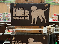 Rek met waakborden in leisteen "hier waak ik" (±75x) - afbeelding 4 van  8