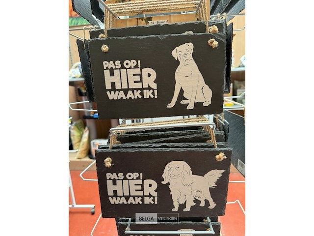 Rek met waakborden in leisteen "hier waak ik" (±75x) - afbeelding 5 van  8