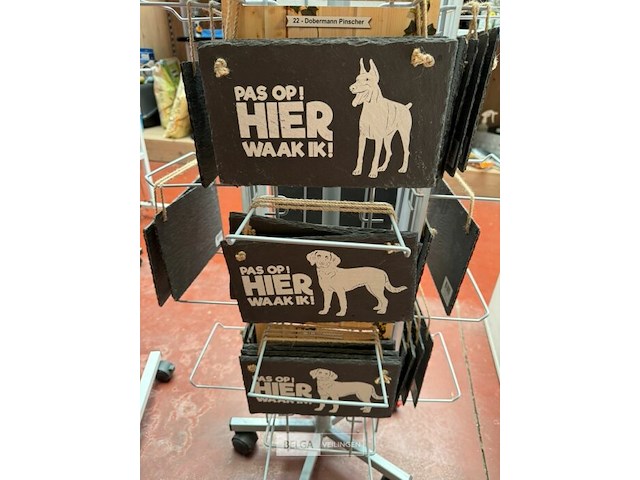 Rek met waakborden in leisteen "hier waak ik" (±75x) - afbeelding 7 van  8