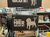 Rek met waakborden in leisteen "hier waak ik" (±75x) - afbeelding 8 van  8