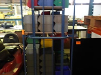 Rek op wielen met 4 niveau's (b.1,23 x d.0,78x h.1,80 m) - afbeelding 2 van  2