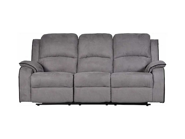 Relax 3-zits microvezelbank - gris - afbeelding 2 van  6