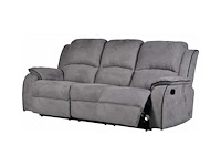 Relax 3-zits microvezelbank - gris - afbeelding 4 van  6