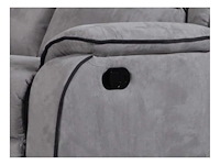 Relax 3-zits microvezelbank - gris - afbeelding 5 van  6