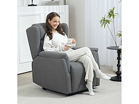 Relaxstoel, gestoffeerde fauteuil met voetsteun - afbeelding 2 van  7