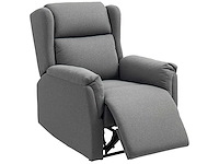 Relaxstoel, gestoffeerde fauteuil met voetsteun - afbeelding 3 van  7
