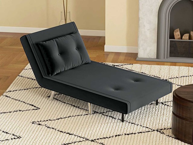 Relaxstoel met cabrio-functie, knop-tufting - afbeelding 1 van  7