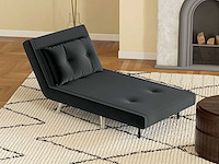 Relaxstoel met cabrio-functie, knop-tufting - afbeelding 1 van  7