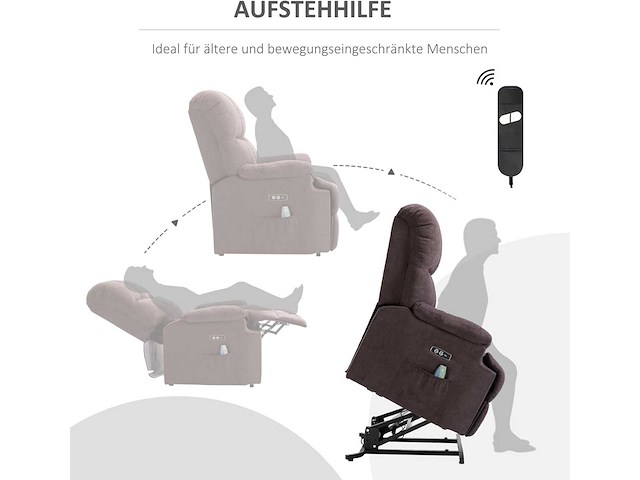 Relaxstoel met lifthulp, massagestoel - afbeelding 5 van  9