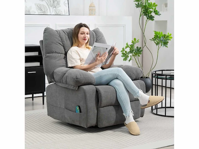Relaxstoel met massagefunctie, leunfunctie - afbeelding 2 van  9