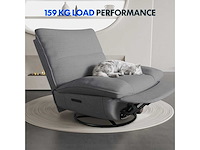 Relaxstoel met schommeling, 360° draai, lichtgrijs - afbeelding 6 van  10