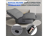 Relaxstoel met schommeling, 360° draai, lichtgrijs - afbeelding 8 van  10