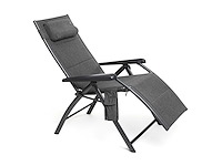 Relaxstoel met verwarmde functie en nekkussen, hartbalans - anthracite - afbeelding 1 van  7