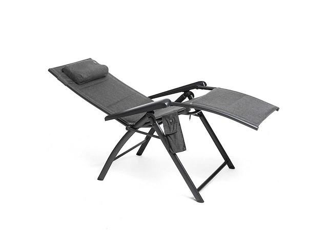 Relaxstoel met verwarmde functie en nekkussen, hartbalans - anthracite - afbeelding 2 van  7