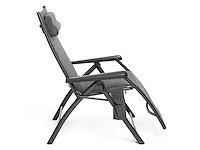 Relaxstoel met verwarmde functie en nekkussen, hartbalans - anthracite - afbeelding 3 van  7