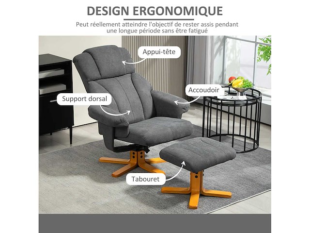 Relaxstoel met voetsteun, relaxstoel - afbeelding 6 van  8