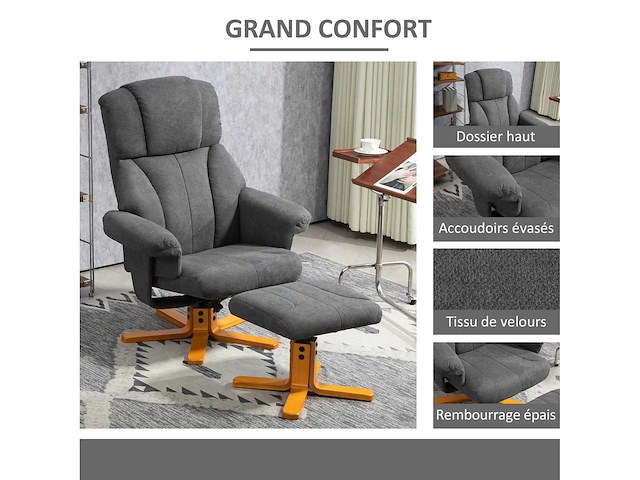 Relaxstoel met voetsteun, relaxstoel - afbeelding 7 van  8