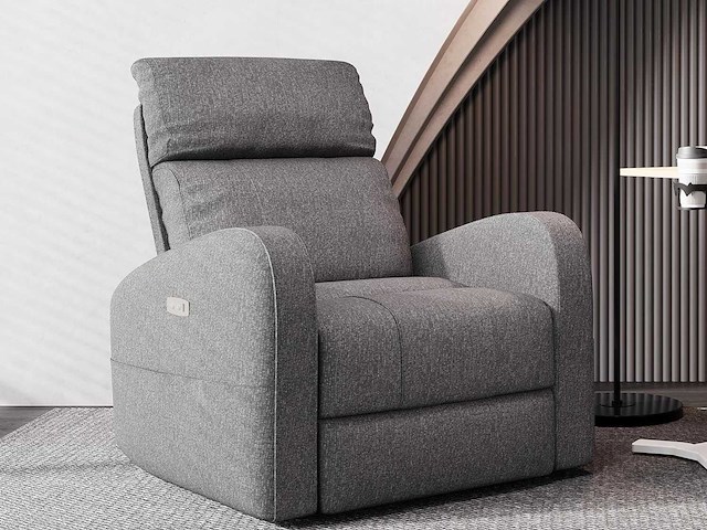 Relaxstoel, verstelbare draaistoel, fauteuilsbed, verstelbare elektrische schommelstoel met usb - afbeelding 1 van  8