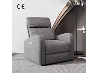 Relaxstoel, verstelbare draaistoel, fauteuilsbed, verstelbare elektrische schommelstoel met usb - afbeelding 2 van  8