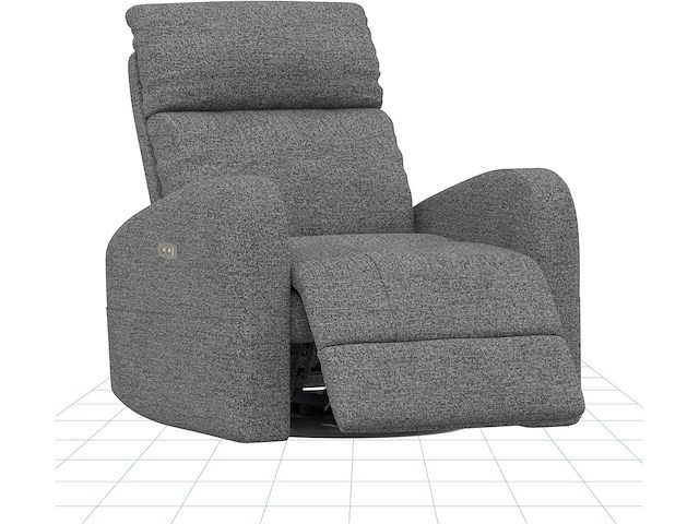 Relaxstoel, verstelbare draaistoel, fauteuilsbed, verstelbare elektrische schommelstoel met usb - afbeelding 3 van  8