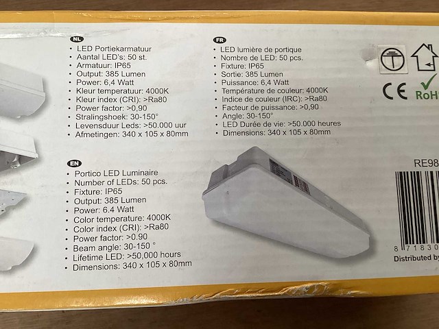 Reled portiekarmatuur led ip65 (4x) - afbeelding 5 van  5