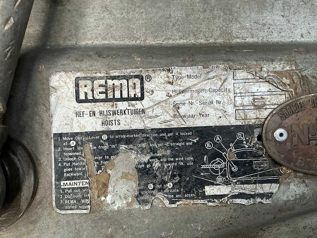 Rema t35 staalkabel takel - afbeelding 6 van  6