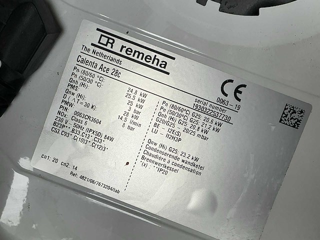Remeha calenta ace-matic 30c combi cv-ketel - afbeelding 2 van  5
