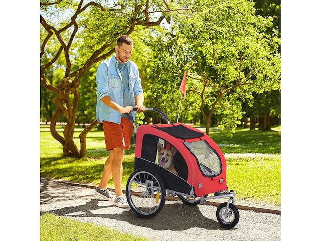 Remorque vélo jogger 2 en 1 pour animaux - afbeelding 2 van  6