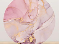 Renaissance 2x2m roze paars marmeren ronde achtergrond - afbeelding 1 van  5