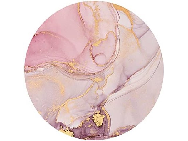 Renaissance 2x2m roze paars marmeren ronde achtergrond - afbeelding 2 van  5