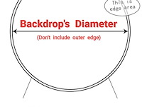 Renaissance 2x2m roze paars marmeren ronde achtergrond - afbeelding 4 van  5