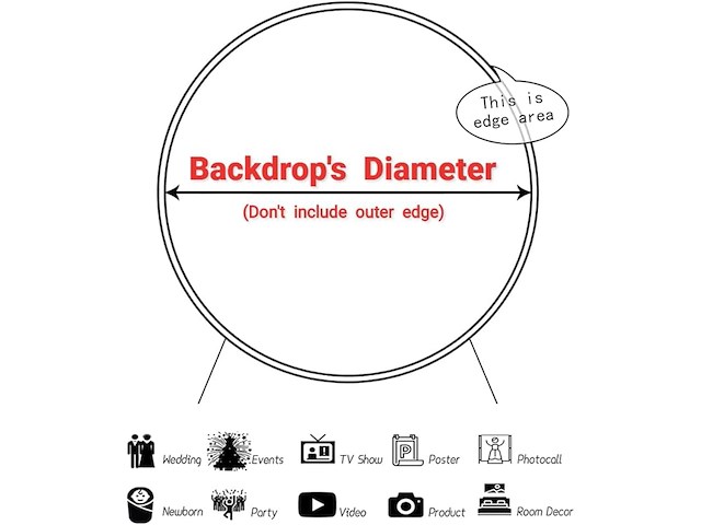 Renaissance 2x2m roze paars marmeren ronde achtergrond - afbeelding 4 van  5