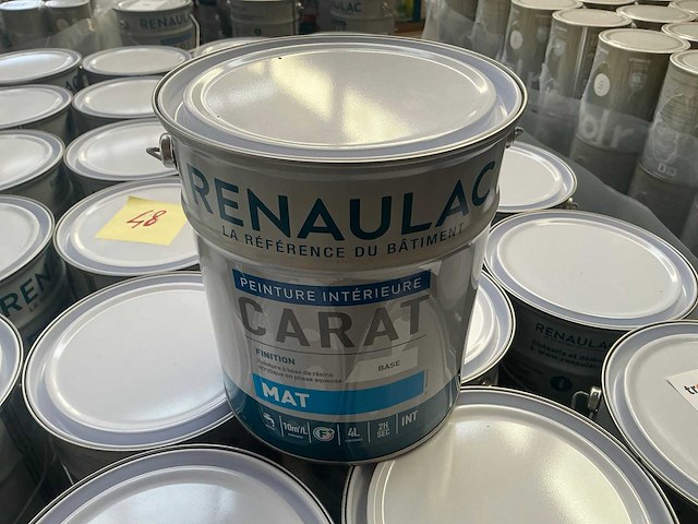 Renaulac carat mat geel 4000ml binnen verf (48x) - afbeelding 1 van  5