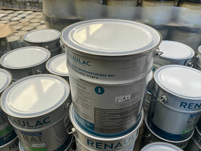 Renaulac carat satin geel 4000ml binnen verf (30x) - afbeelding 2 van  3