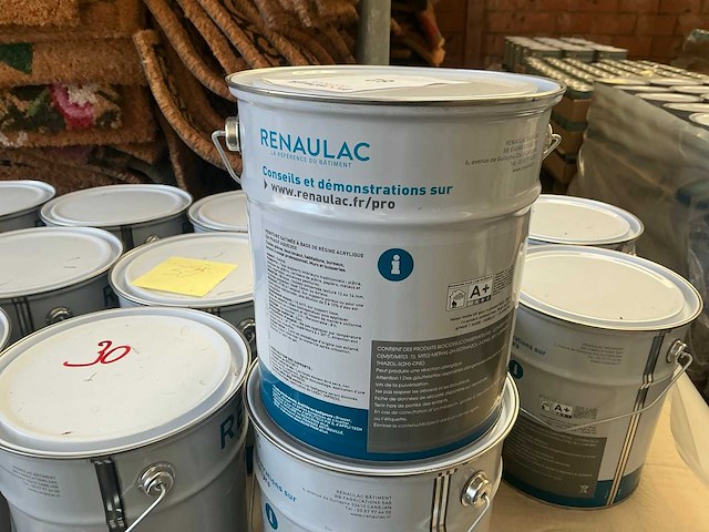 Renaulac carat satin geel 4000ml binnen verf (30x) - afbeelding 2 van  4