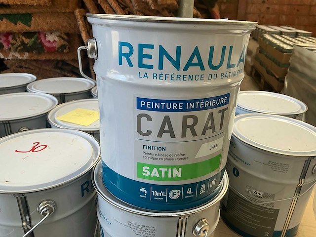 Renaulac carat satin geel 4000ml binnen verf (30x) - afbeelding 1 van  4