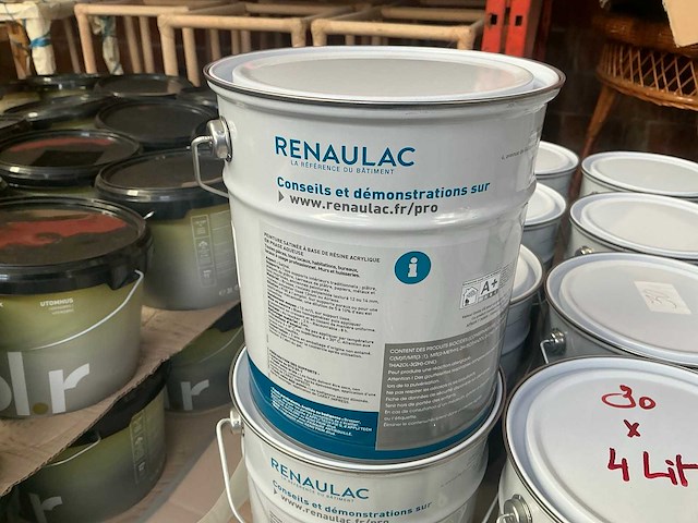 Renaulac carat satin rood 4000ml binnen verf (30x) - afbeelding 2 van  3