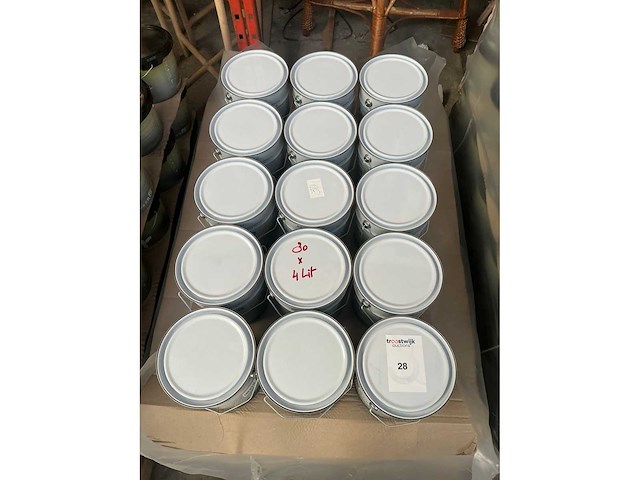 Renaulac carat satin rood 4000ml binnen verf (30x) - afbeelding 3 van  3