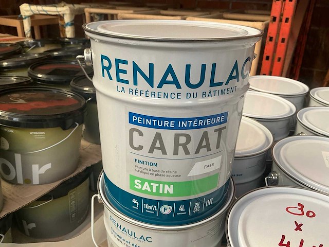 Renaulac carat satin rood 4000ml binnen verf (30x) - afbeelding 1 van  3