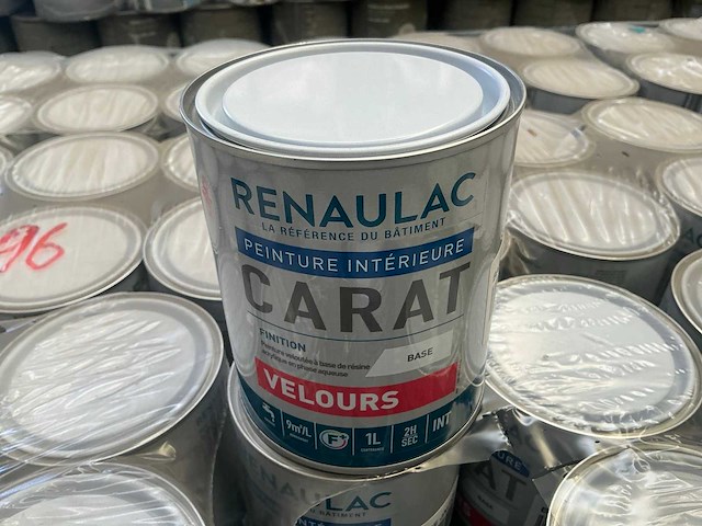 Renaulac carat velours 1000ml geel binnen verf (96x) - afbeelding 1 van  3