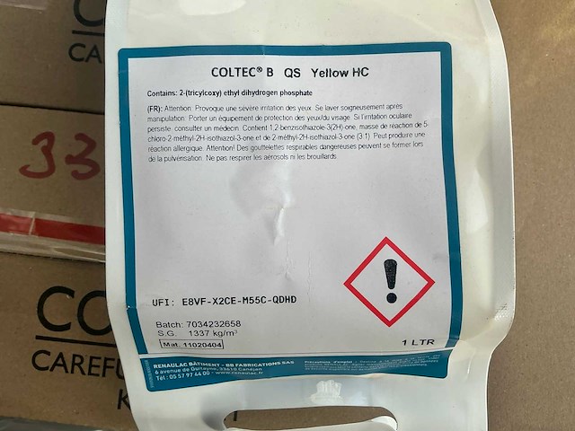 Renaulac coltec b qs yellow hc 1000ml verf (99x) - afbeelding 2 van  4