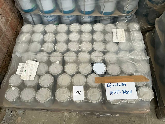 Renaulac renolux rood mat 1000ml binnen verf (66x) - afbeelding 4 van  4