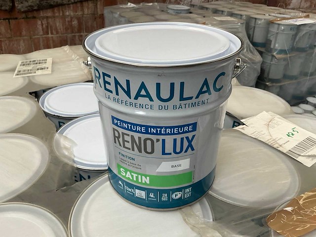Renaulac renolux rood satin 4000ml binnen verf (96x) - afbeelding 1 van  4