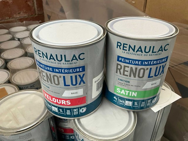 Renaulac renolux satin rood 1000ml / velours rood 1000ml binnen verf (138x) - afbeelding 1 van  4