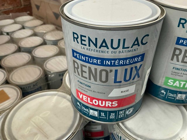 Renaulac renolux satin rood 1000ml / velours rood 1000ml binnen verf (138x) - afbeelding 2 van  4