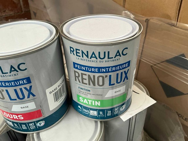 Renaulac renolux satin rood 1000ml / velours rood 1000ml binnen verf (138x) - afbeelding 3 van  4
