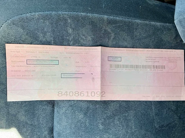 Renault - 1999 - safrane - safrane - personenauto - afbeelding 20 van  32