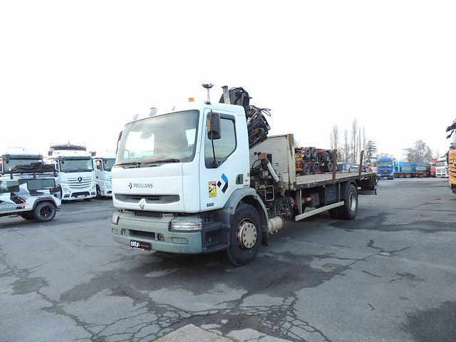 Renault - 2004 - 270dci lander plateau + kraan - vrachtwagen - afbeelding 1 van  28